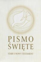 Okładka książki Pismo Święte ST i NT duże białe 2011 DiKŚW