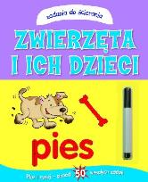 Okładka książki Zadania do ścierania. Zwierzęta i ich dzieci