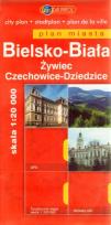 Okładka książki Bielsko-Biała Żywiec Czechowice-Dziedzice Plan Miasta 1: 20 000