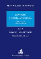 Opakowanie Jawność i jej ograniczenia. Zadania i kompetencje. Tom 9