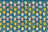 Okładka książki Kalendarz dzienny B6 niebieski sowy 81599