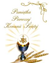 Okładka książki Pamiątka Pierwszej Komunii Świętej z kłosami