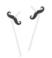 Opakowanie Słomki do picia z wąsami, 6 sztuk