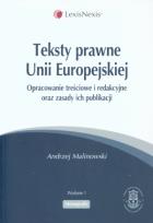 Okładka książki Teksty prawne Unii Europejskiej