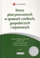 Okładka książki Wzory pism procesowych w sprawach cywilnych, gospodarczych i rejestrowych z płytą CD
