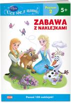 Okładka książki Disney Ucz się z nami Zabawa z naklejkami Kraina Lodu 5+