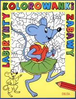 Okładka książki Labirynty kolorowanki zabawy - mysz DELTA