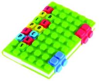 Okładka książki Notes silikonowy A6 Unipap Blocks w kratkę 100 kartek zielony