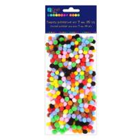 Opakowanie Pompony Poliestrowe - mix 380szt (7mm)