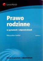 Okładka książki Prawo rodzinne w pytaniach i odpowiedziach