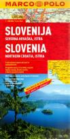 Okładka książki Słowenia północna Chorwacja Istria 1:300 000 w. niemiecka mapa Marco Polo