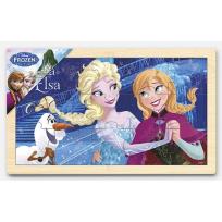 Opakowanie Drewniane puzzle 15 Kraina Lodu