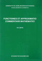 Opakowanie Functiones et Approximatio. Commentarii Mathematici 52.2 (2015)