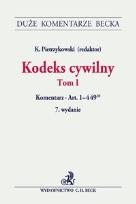 Okładka książki Kodeks cywilny Tom 1 Komentarz do art. 1-449