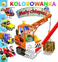 Okładka książki Mały chłopiec. Kolorowanka - Dźwig