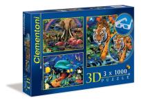Opakowanie Puzzle 3D Effect 3x1000