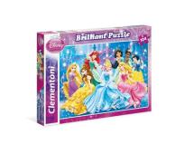 Okładka książki Puzzle błyszczące Księżniczki 104