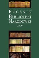 Opakowanie Rocznik Biblioteki Narodowej XLV
