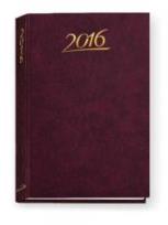 Okładka książki Terminarz 2016 - B6 Standard - bordowy