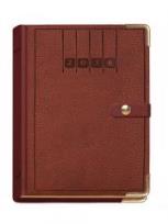 Okładka książki Terminarz 2016 - B7 Lux - złocony z zapinką brąz