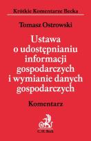 Okładka książki Ustawa o udostępnianiu informacji gospodarczych i wymianie danych gospodarczych