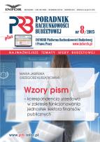 Opakowanie WZORY PISM korespondencja urzędowa w zakresie funkcjonowania jednostek sektora finansów publicznych