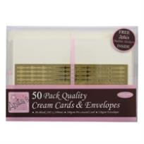 Opakowanie Zestaw kopert i kart A6 Anitas kremowe 50sztuk bpz