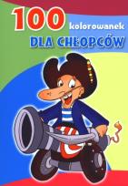 Okładka książki 100 kolorowanek dla chłopców