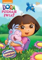 Okładka książki Dora poznaje świat. Kolorowanka z naklejkami.
