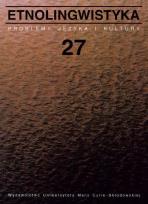 Okładka książki Etnolingwistyka T. 27