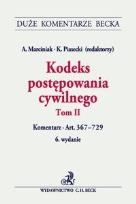 Okładka książki Kodeks postępowania cywilnego Tom II Komentarz do art. 367–729