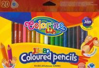 Opakowanie Kredki trójkątne 20 kolorów Jumbo mini Colorino Patio