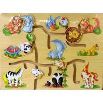 Opakowanie Labirynt drewniany ze zwierzakami