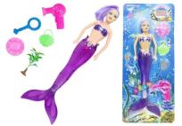 Opakowanie Lalka syrenka ze świecącym ogonem + akcesoria dla lalki