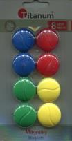 Opakowanie Magnesy do tablic 26 mm 8 sztuk 4 kolory