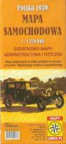 Okładka książki Mapa samoch. PolskA 1939 1:1 250 000 w. 2015