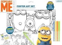 Opakowanie Minionki. Plakaty do kolorowania z flamastrami