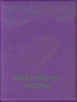 Opakowanie Okładka na dokumenty ucznia pionowa fioletowa