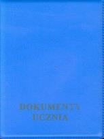 Opakowanie Okładka na dokumenty ucznia pionowa niebieska