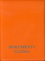 Opakowanie Okładka na dokumenty ucznia pionowa pomarańczowa