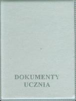 Opakowanie Okładka na dokumenty ucznia pionowa srebrna