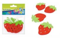Opakowanie Ozdoba dekoracyjna filc truskawki 4szt