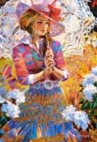 Opakowanie Puzzle 1500 elementów A Girl with ana Umbrella Open-Work