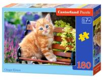 Okładka książki Puzzle 180 elementów Ginger Kitten