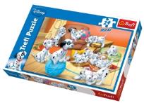 Okładka książki Puzzle 24 maxi 101 Dalmatyńczyków Kłębuszek TREFL
