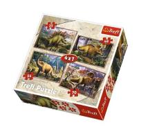 Opakowanie Puzzle Dinozaury 4w1