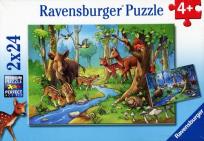 Opakowanie Puzzle Mieszkańcy lasu 2x24