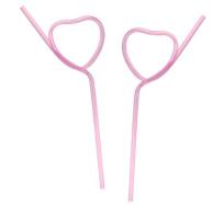 Opakowanie Rurki słomki zakręcone serduszka 5 sztuk