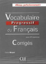 Okładka książki Vocabulaire Progressif du Français niveau Perfectionnement klucz odpowiedzi