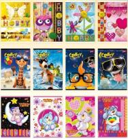 Opakowanie Zeszyt A5/16K linia 2-kolor MIX dziewczęcy (15szt)